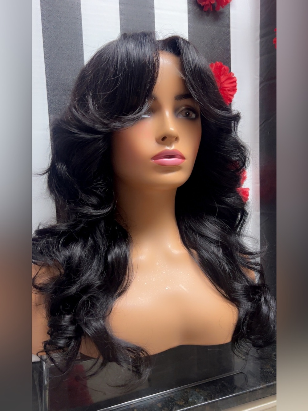 Curtain bang 2x6 HD Closure Wig